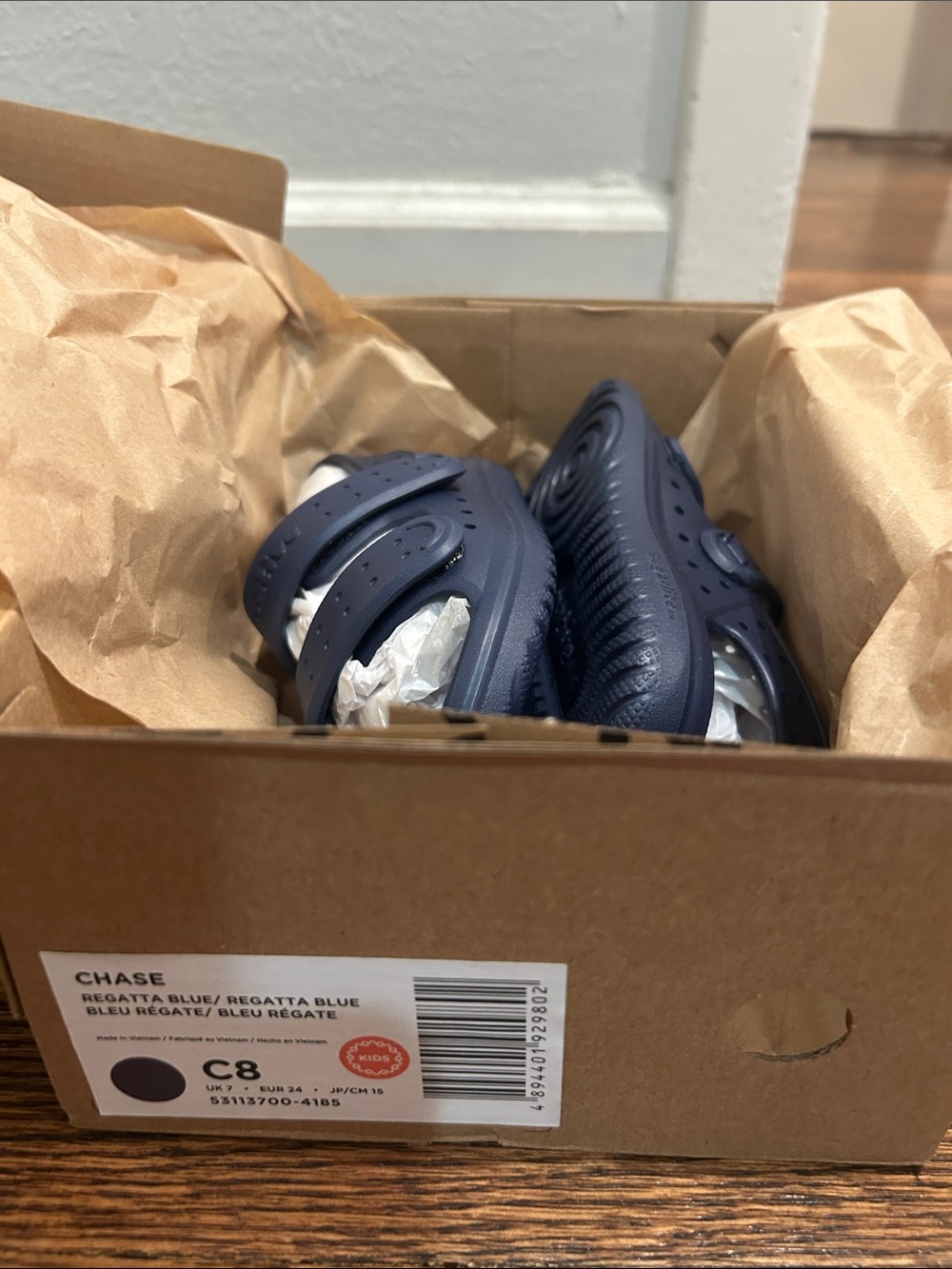 BNIB Native Shoes Kids Chase Sandals in Regatta Blue